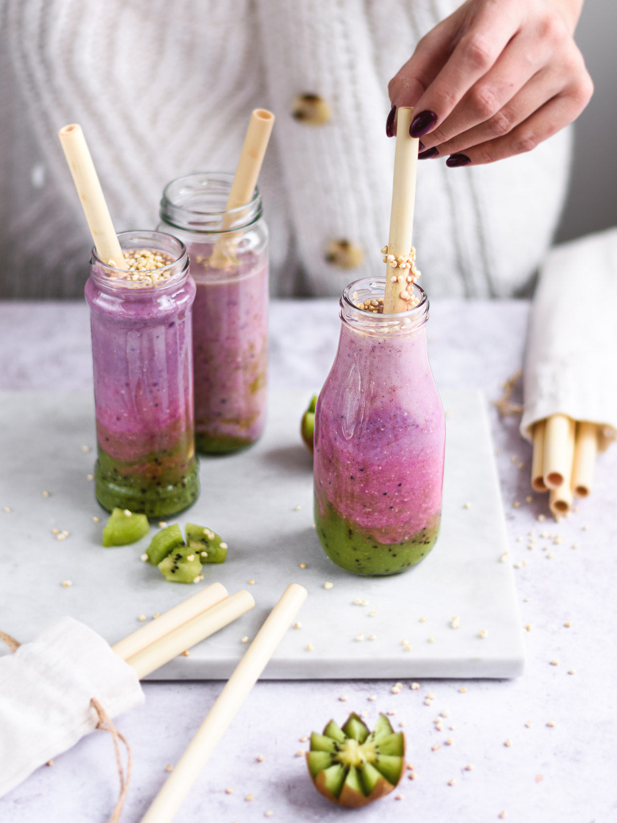 Bamboo Straws x 5