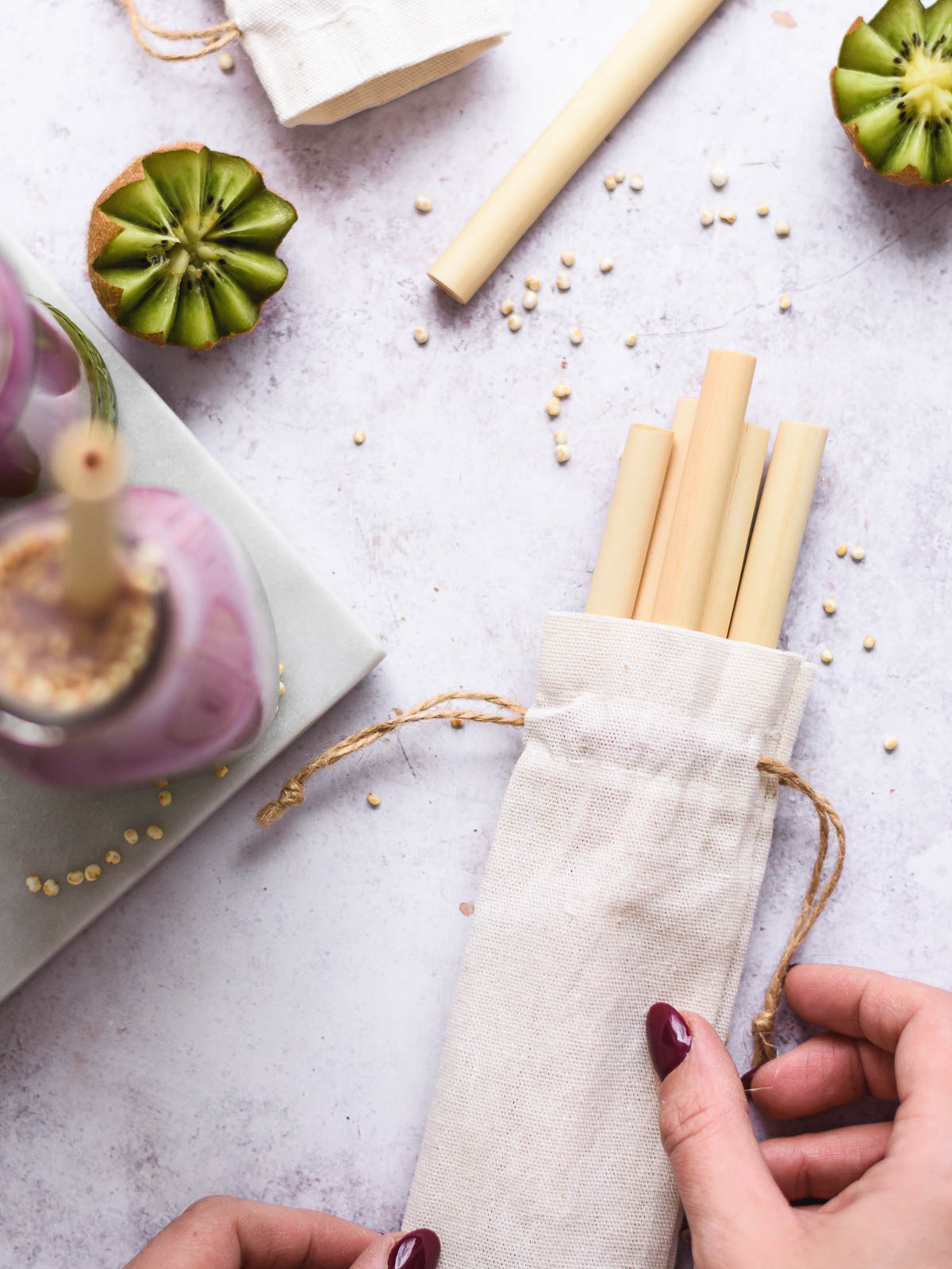 Bamboo Straws x 5